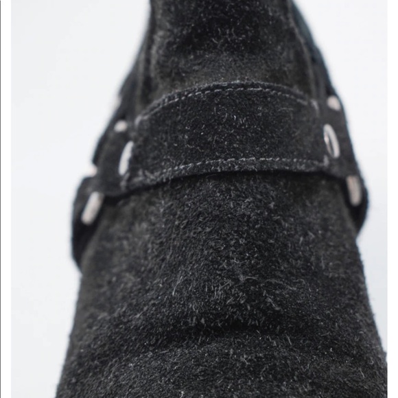ALL SAINTS BLACK SUEDE ANKLE BOOTIES - Picture 7 of 16